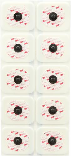 3M-2570 BG/50 Electrode ECG ADULT FOAM RECTANGULAR SOLID GEL RADIOLUCENT RED DOT